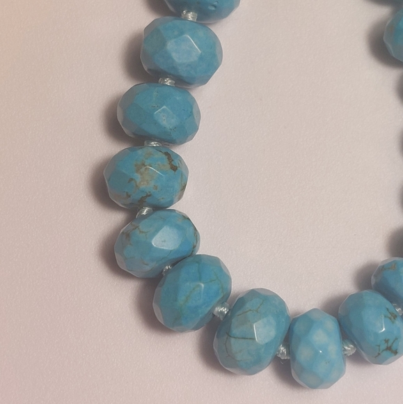 Sterling Silver and Howlite Necklace - Picture 6 of 8